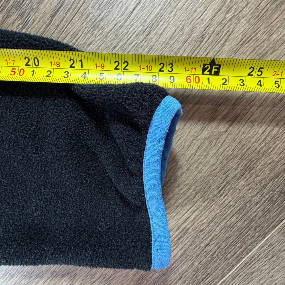Patagonia Synchilla Snap-T Fleece Pullover Black Blue Trim Womens Small Retro - Picture 5 of 13